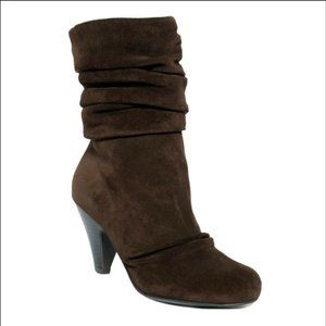 Jessica Simpson Cornelia Brown Suede Leather High Heel Slouch Boots Size 8.5 B